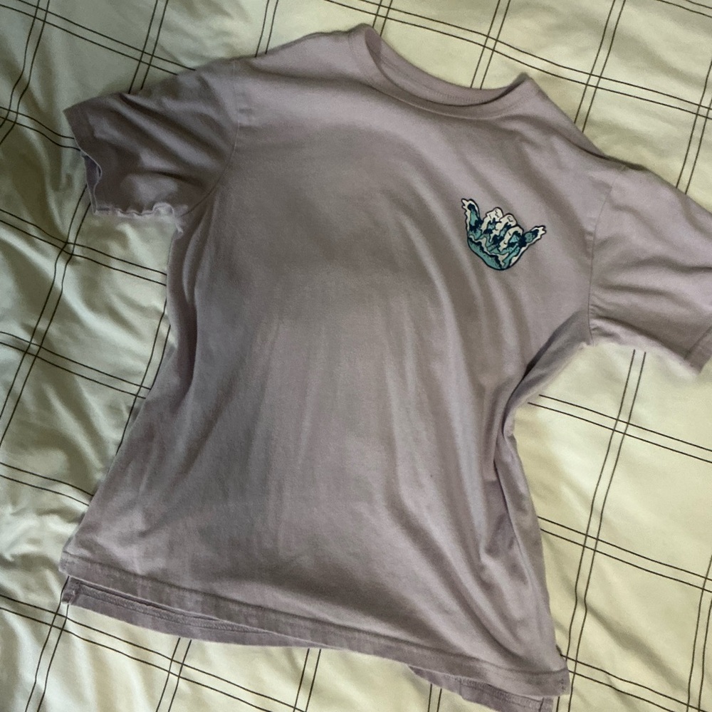Kids Wonder Nation Lavender T-Shirt with Embroidered Design